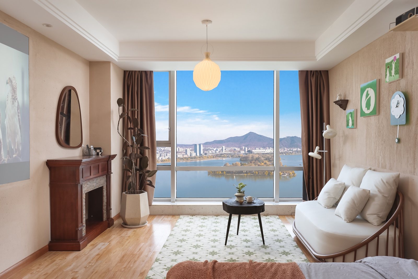 3308室玄武湖视野,可俯瞰玄武湖与紫金山全景