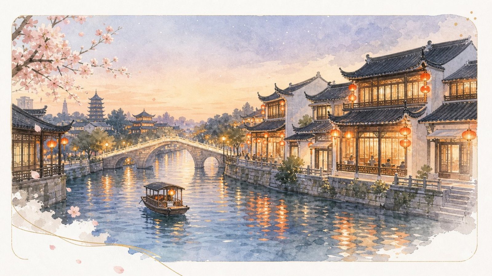 夫子庙秦淮风光带手绘示意图