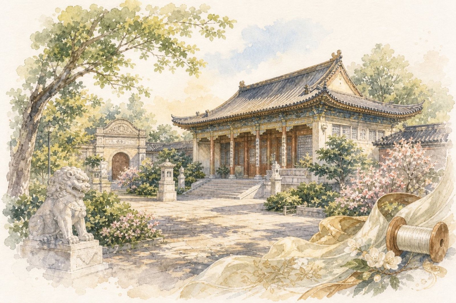 江宁织造博物馆手绘示意图