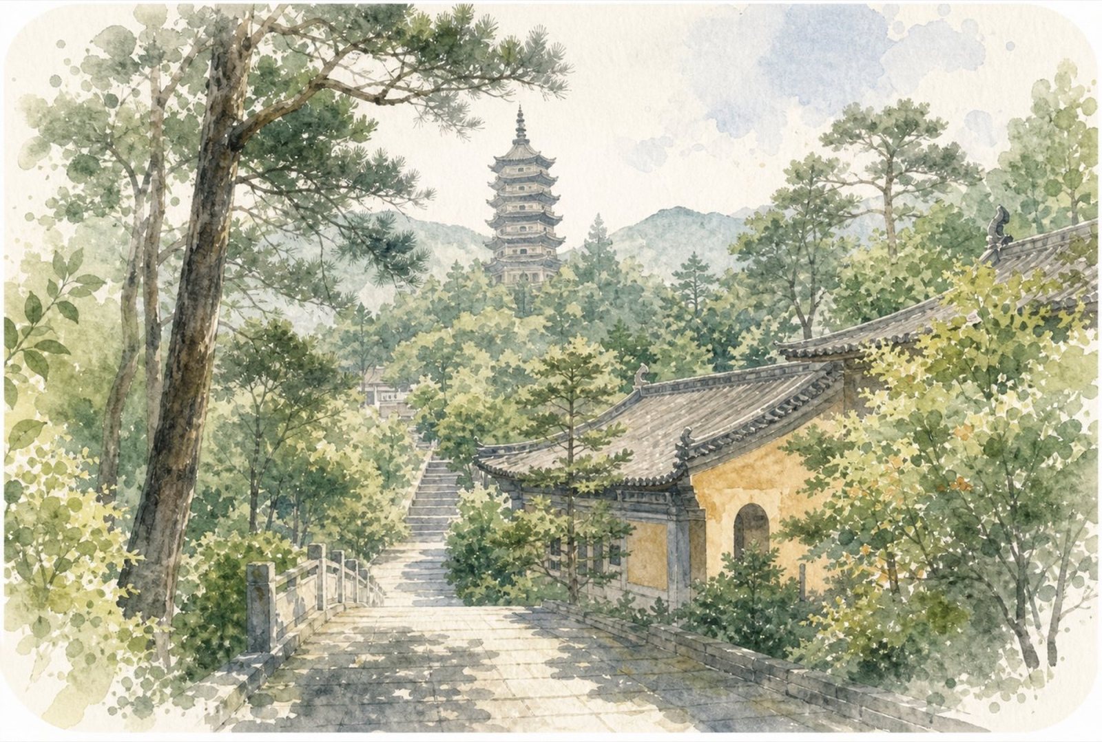 灵谷寺手绘示意图